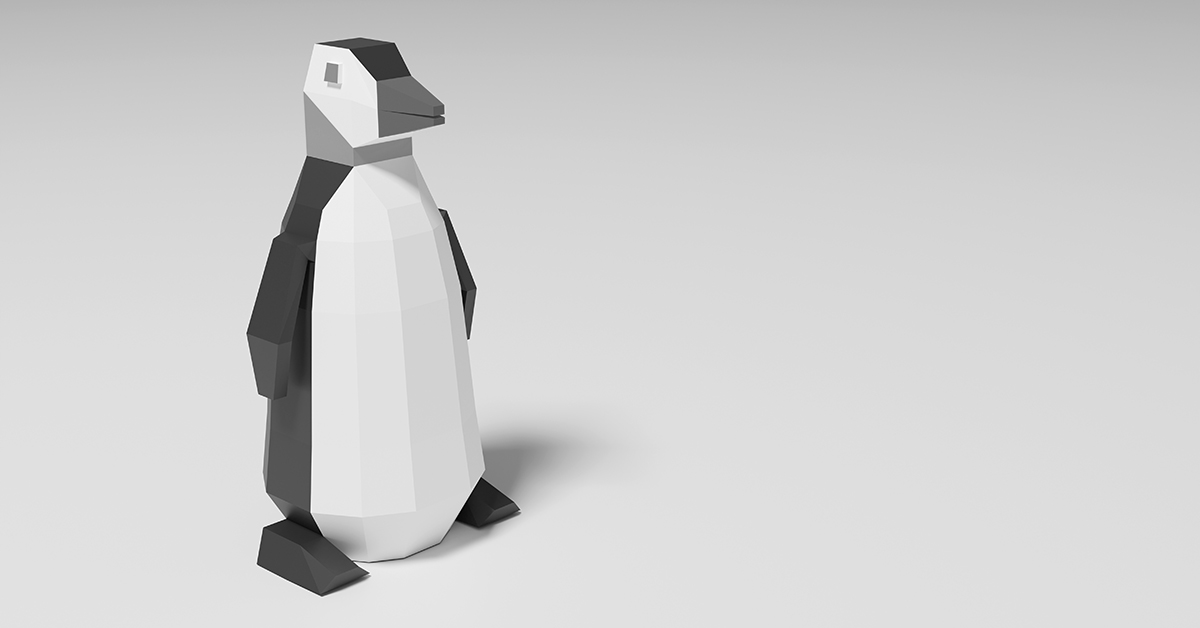 a digital penguin