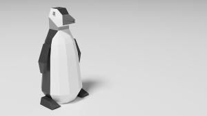 a digital penguin